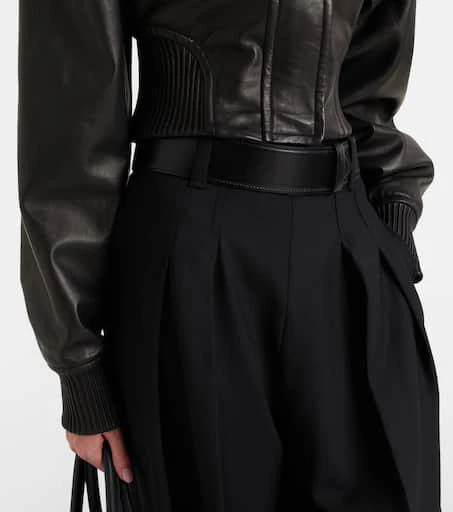 Max Mara Ossido leather blouson jacket 5