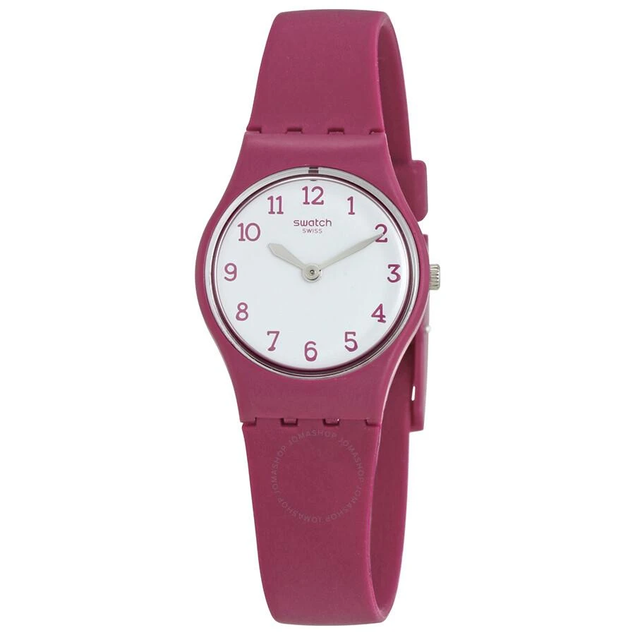 Swatch Redbelle White Dial Matte Burgundy Ladies Watch LR130 1