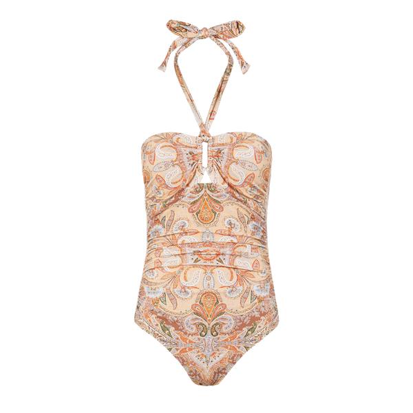 Zimmermann Strapless one-piece swimsuit with patterns