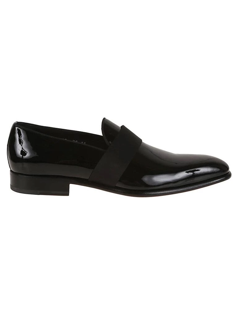 Santoni Patent Leather Moccasin With Tapered Toe Design 1