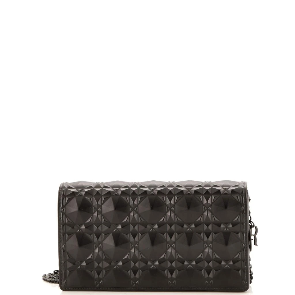 Dior Lady Dior Wallet on Chain Pouch Diamond Motif Cannage Calfskin Long 1