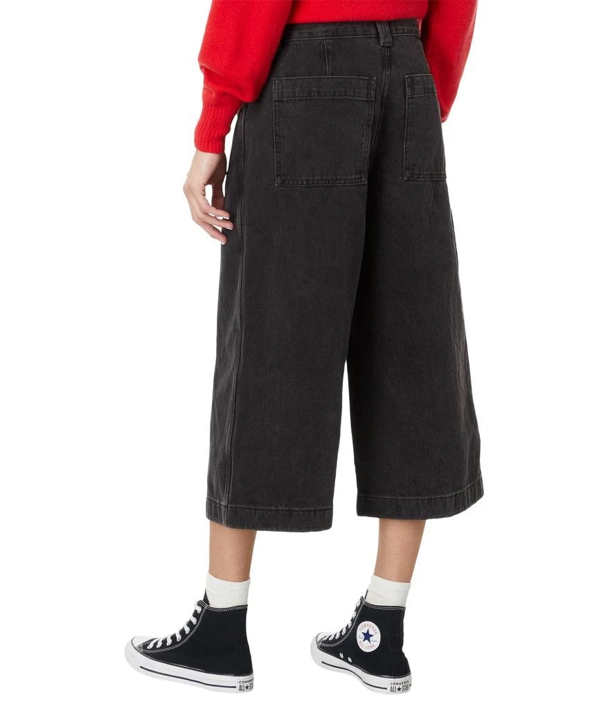 Madewell Black Denim Culotte In Jonston Wash 2