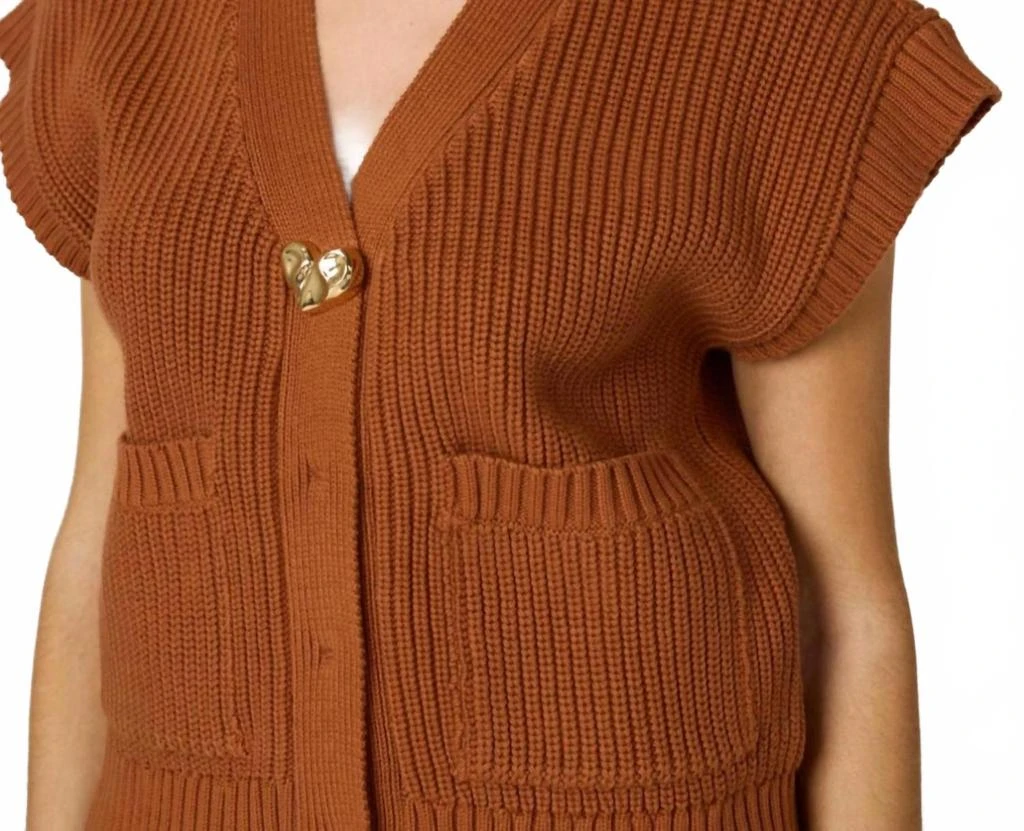 Cleobella Cuore Sweater Vest In Clay 2