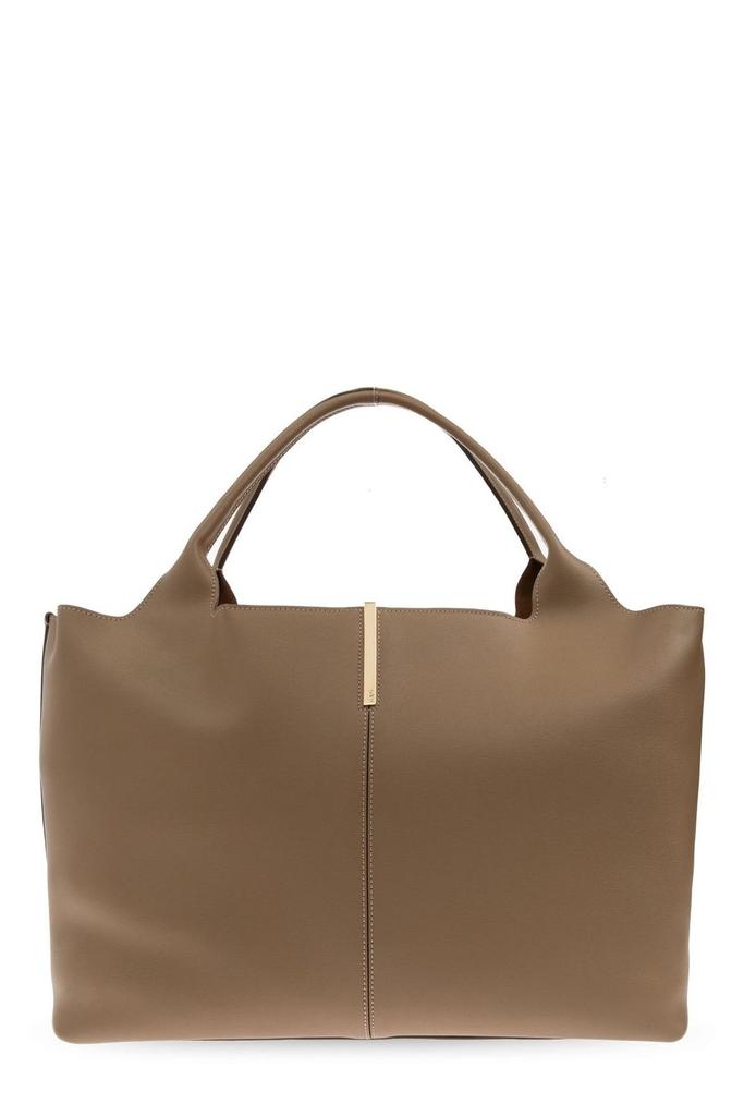 トートバッグ TOD'S T PENDANT LOGO MEDIUM SHOPPING BAG Woman WHITE T Timeless Shopping Bag in Leather Medium