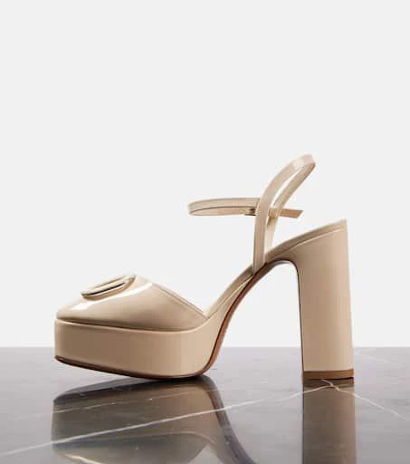 Valentino VLogo Signature leather platform pumps 5