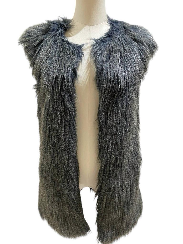 ROMEO 
JULIET COUTURE Romeo 
Juliet Couture - Women
s Shaggy Faux Fur Vest Jacket