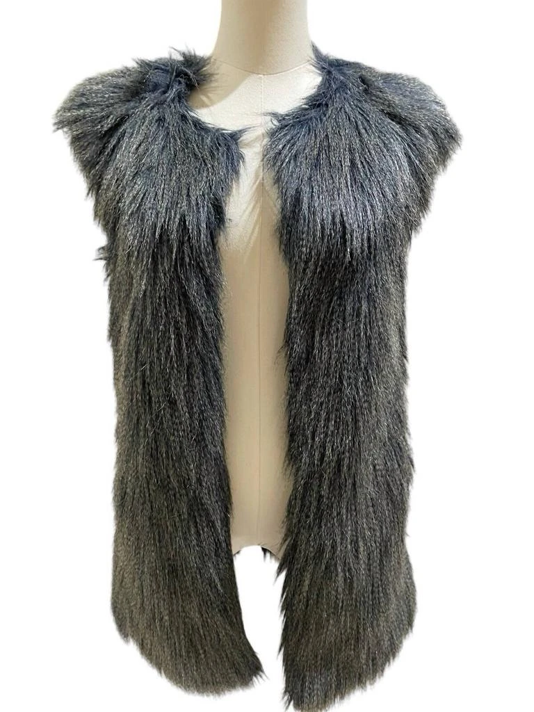 ROMEO 
JULIET COUTURE Romeo 
Juliet Couture - Women
s Shaggy Faux Fur Vest Jacket 2