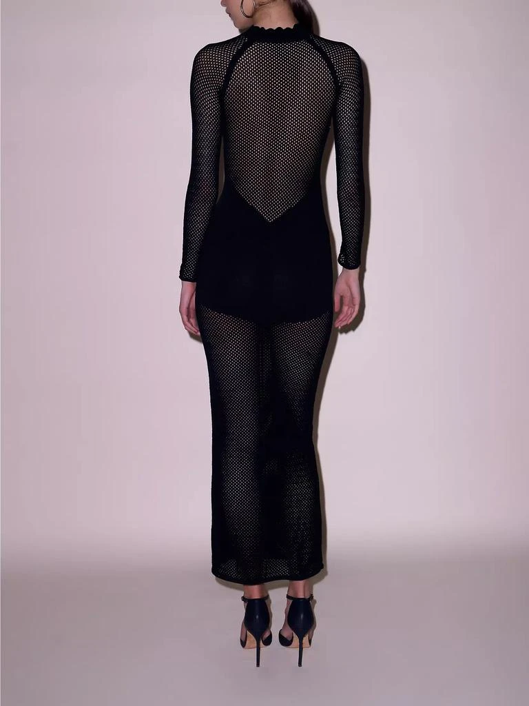 Fleur du Mal Mesh Body-Con Maxi Dress 3