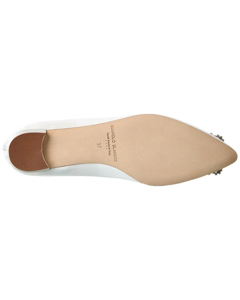 Manolo Blahnik Hangisi Bridal Satin Flat 4