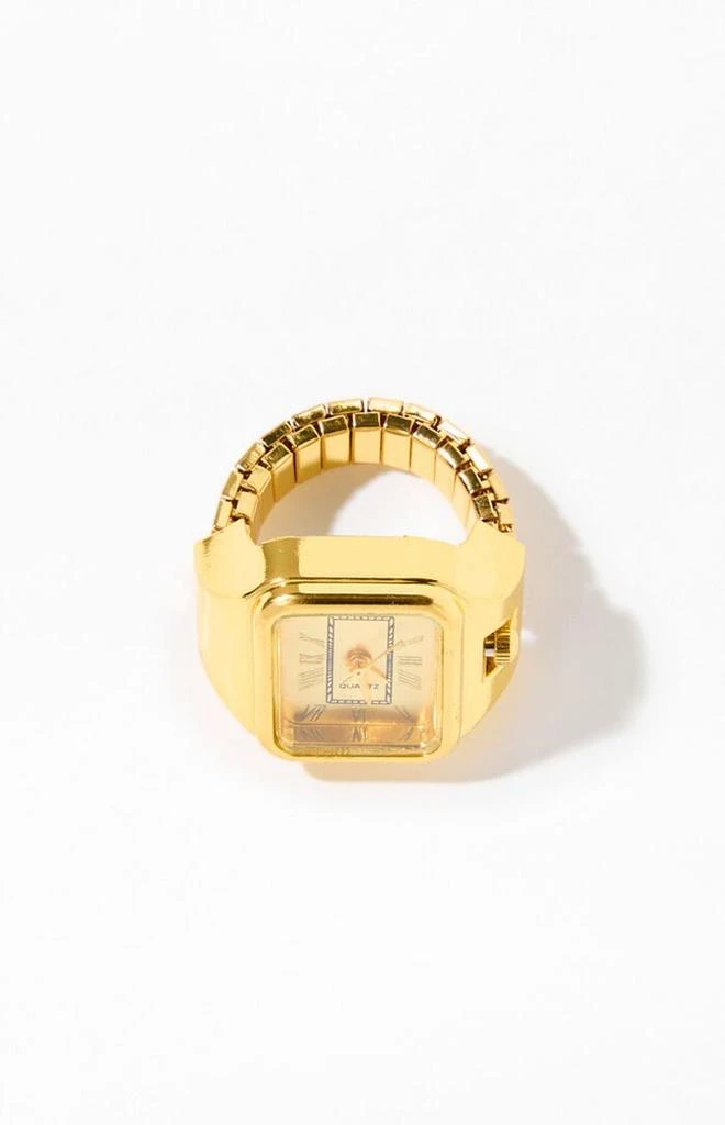 PacSun Gold Rectangle Watch Ring 2