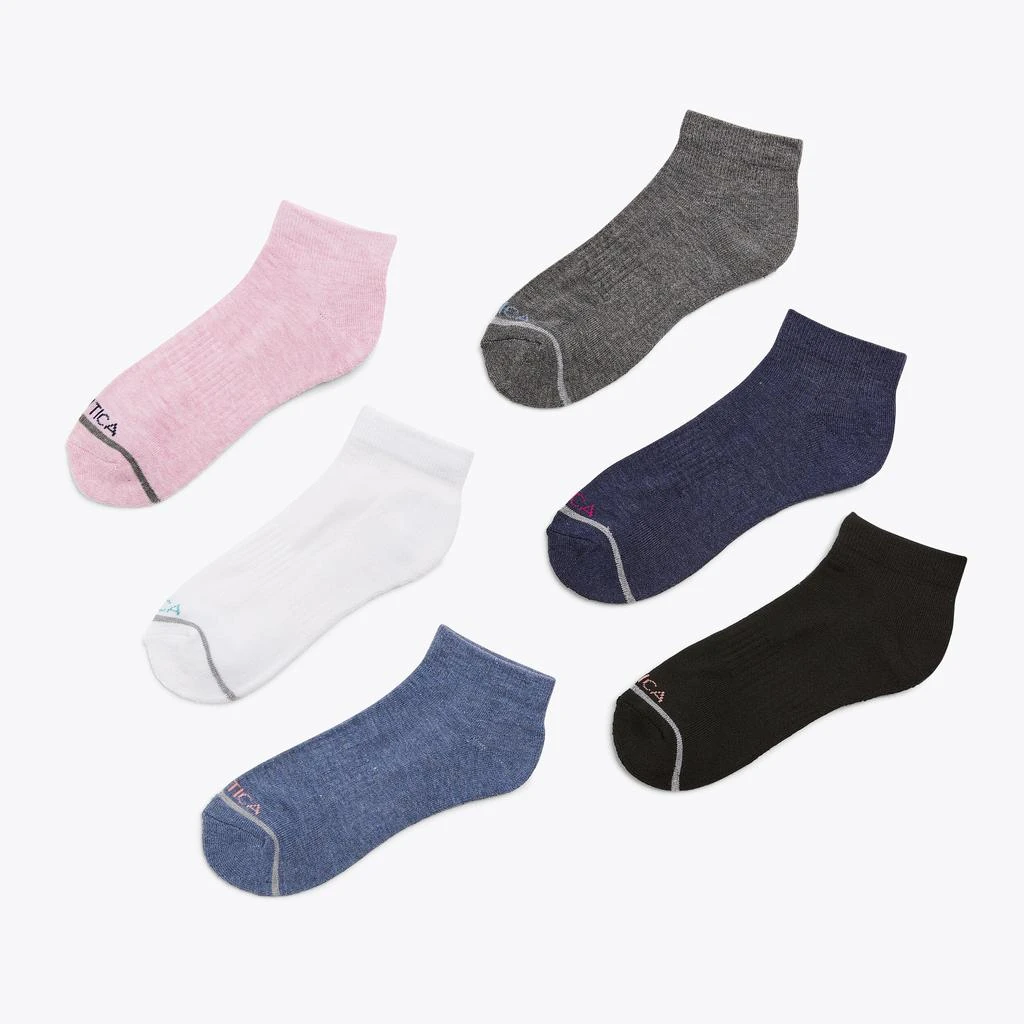 Nautica Womens Athletic Quarter Socks, 6-Pack 1