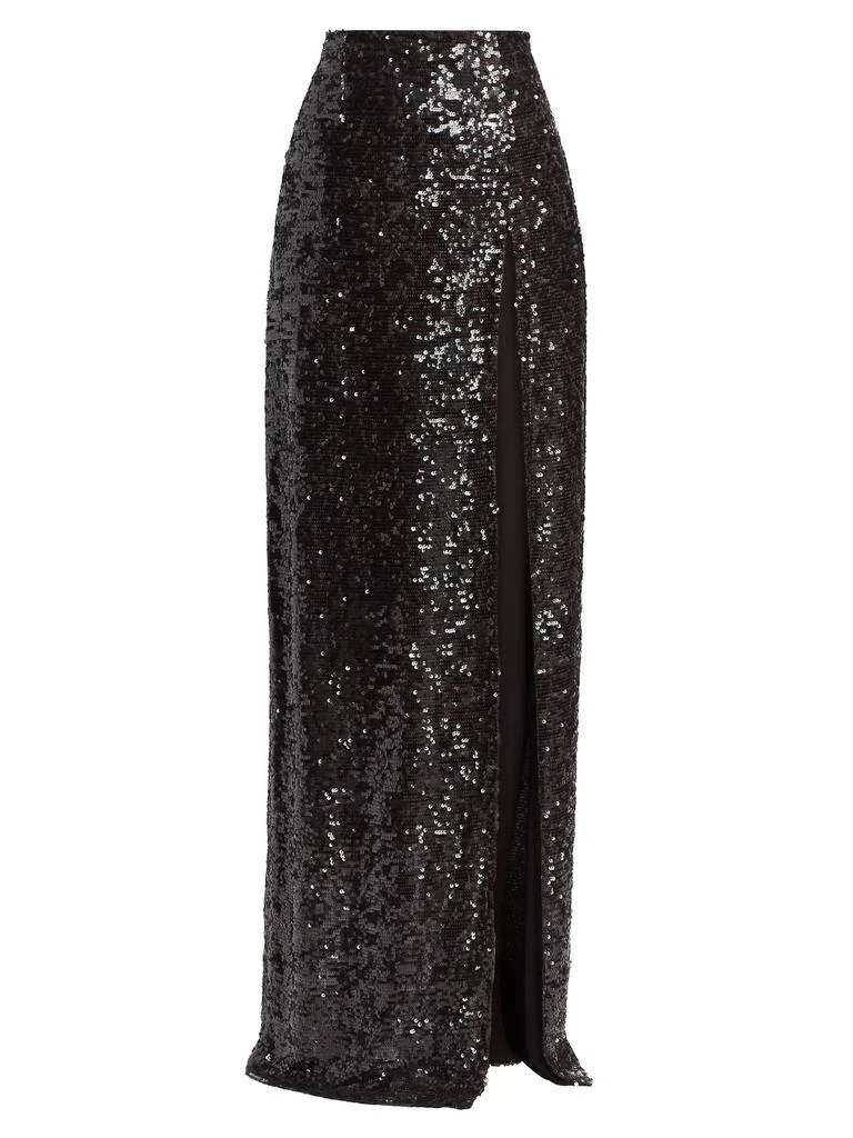 LAPOINTE Sequined Floor-Length Skirt 1