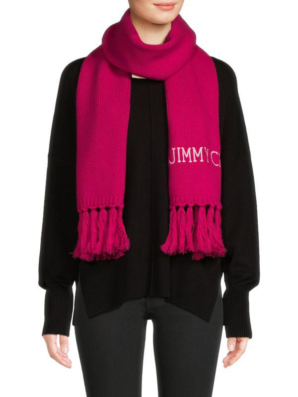 ポンチョ・ケープ Jimmy Choo Logo Printed Wool Poncho Jimmy Choo Logo Printed Wool Poncho | ShopSimon