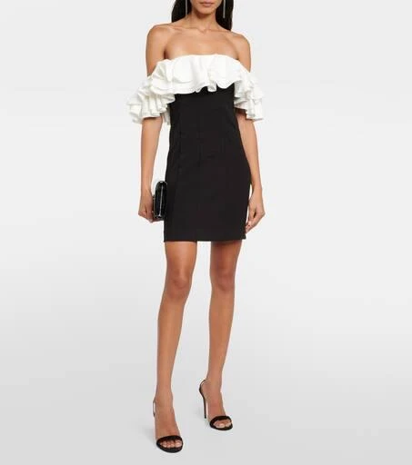 Staud Kiara off-shoulder ruffled minidress 2