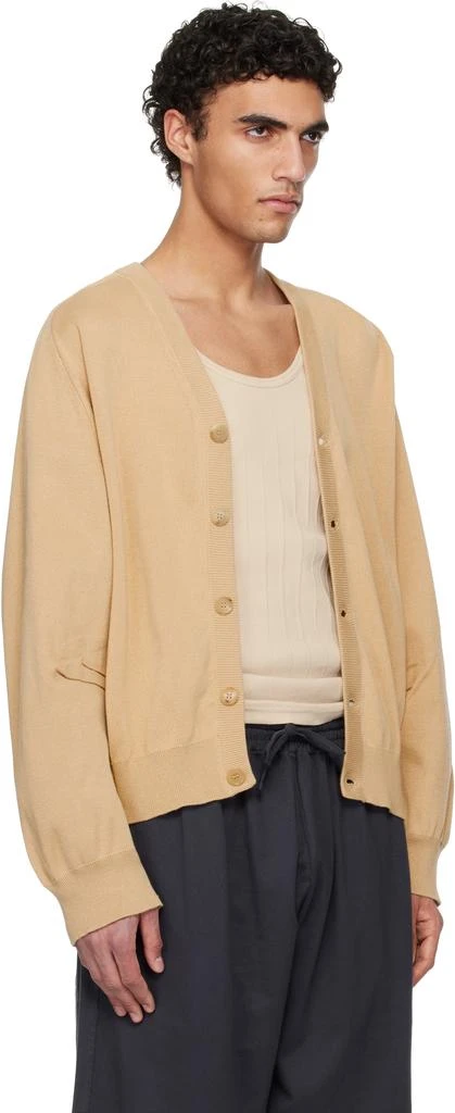 Hed Mayner Beige V Neck Cardigan 2