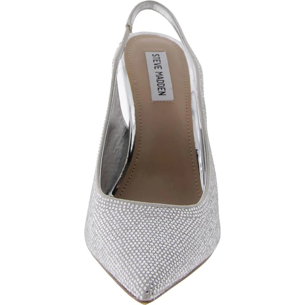 Steve Madden Mariah Womens Rhinestone Pointed Toe Slingback Heels 3