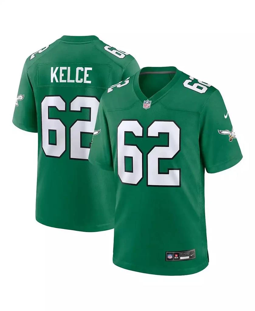 NIKE Men's Jason Kelce Kelly Green Philadelphia Eagles Alternate Game Player Jersey 1