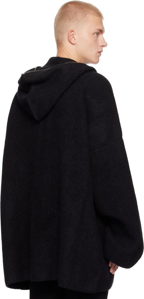 Shop Black Porterville Alpaca Knit Hoodie on Sale at BeyondStyle