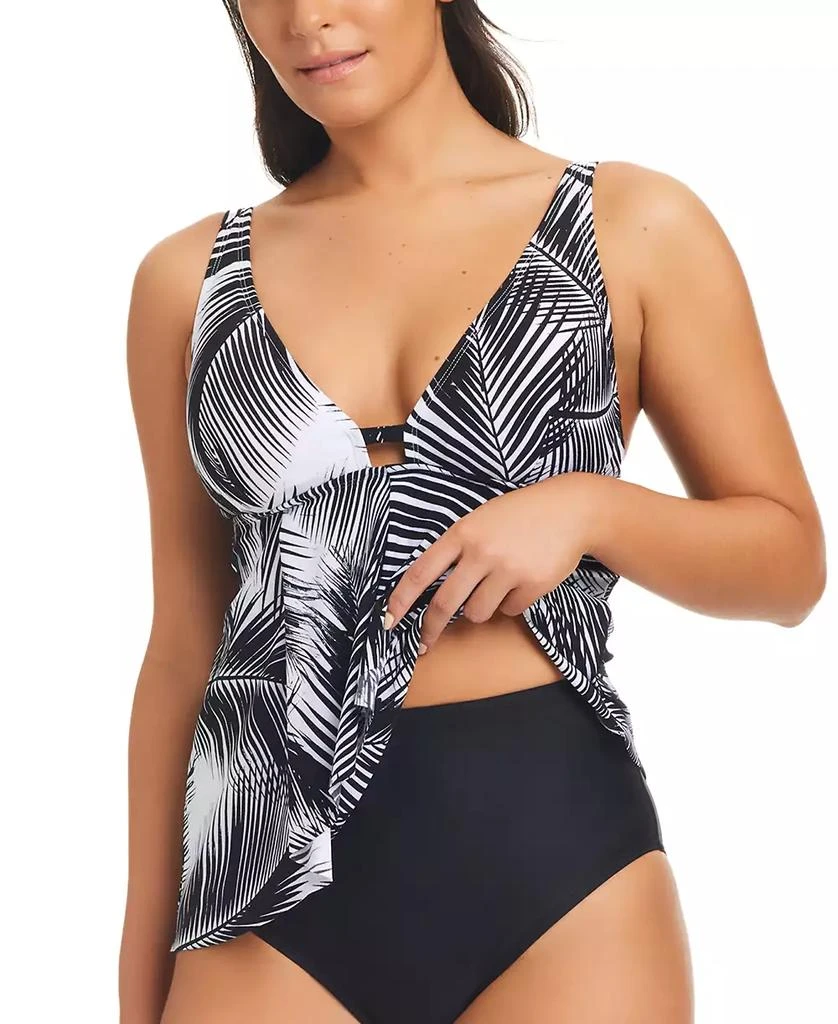 Beyond Control Women's Giving Attitude Tropical-Print Tankini Top 3