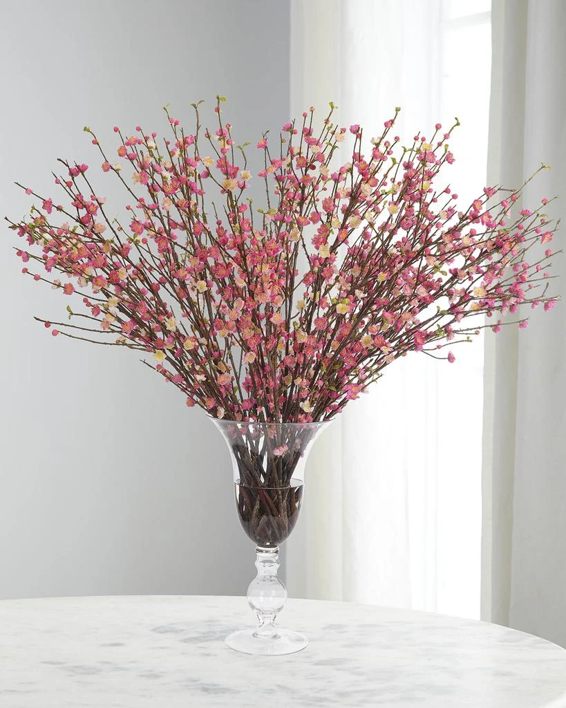 NDI Cherry Blossom 49" Faux Floral Arrangement in a Glass Urn 1