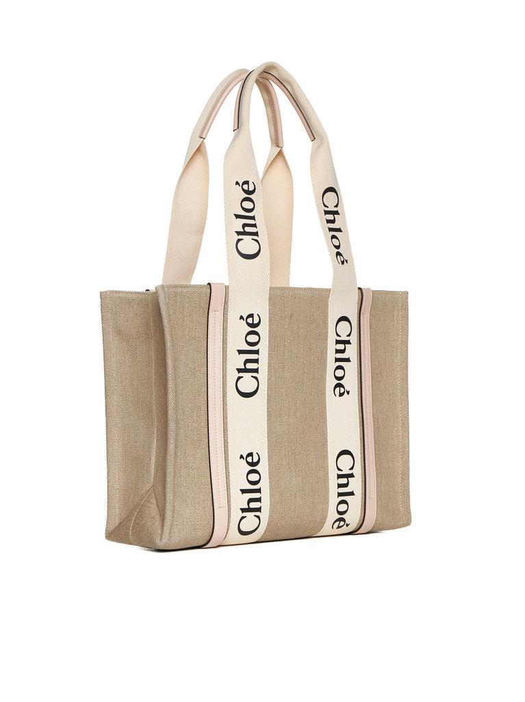 Chloé CHLOé | Medium Woody tote bag in linen | Women | PZ