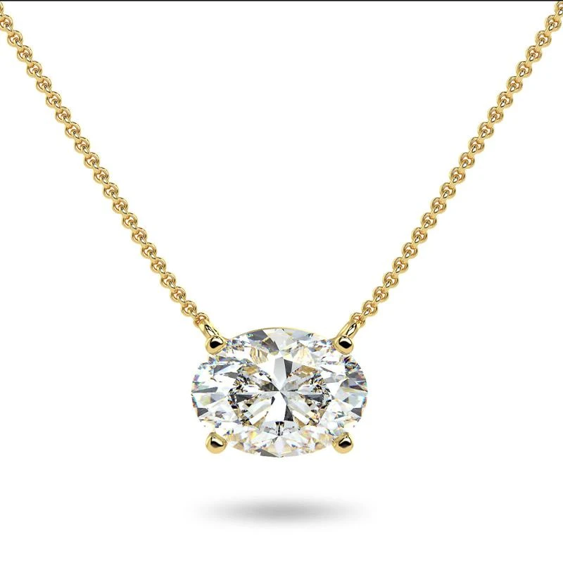 Brilliant Carbon Sirius Oval Necklace Multiple Sizes LAB-GROWN DIAMOND: 0.50 CARAT TOTAL WEIGHT 1