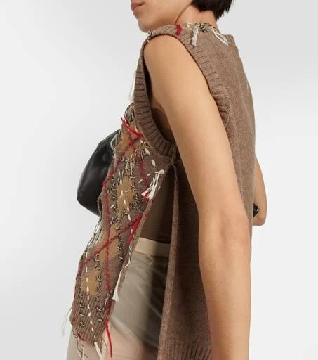 MAISON MARGIELA Jacquard wool-blend sweater vest 5