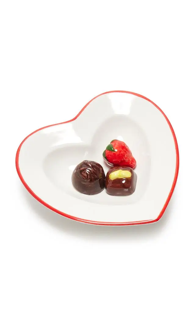 MoDA Moda Domus - Trompe l’Oeil Ceramic Heart Dish - Multi - Moda Operandi