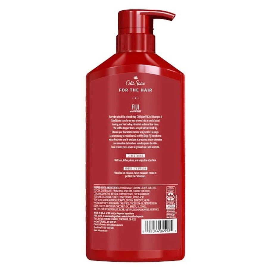 Old Spice 2 in 1 Shampoo and Conditioner for Men Fresh coconut and tropical wood. 8