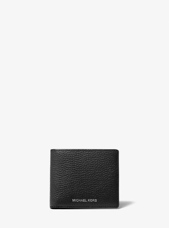 Michael Kors Hudson Pebbled Leather Slim Billfold Wallet