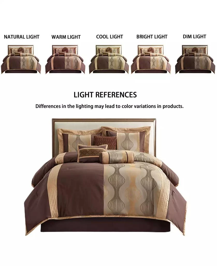 Stratford Park Kath 7-Piece Comforter Set, Brown, California 5