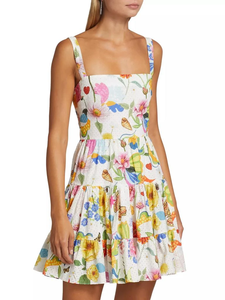 Borgo de Nor Freddie Floral Eyelet Cotton Minidress 4