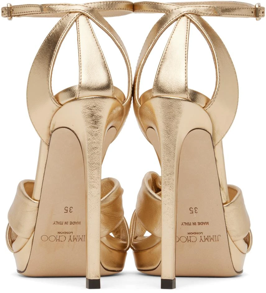 Jimmy Choo Gold Rosie 120 Heeled Sandals 2