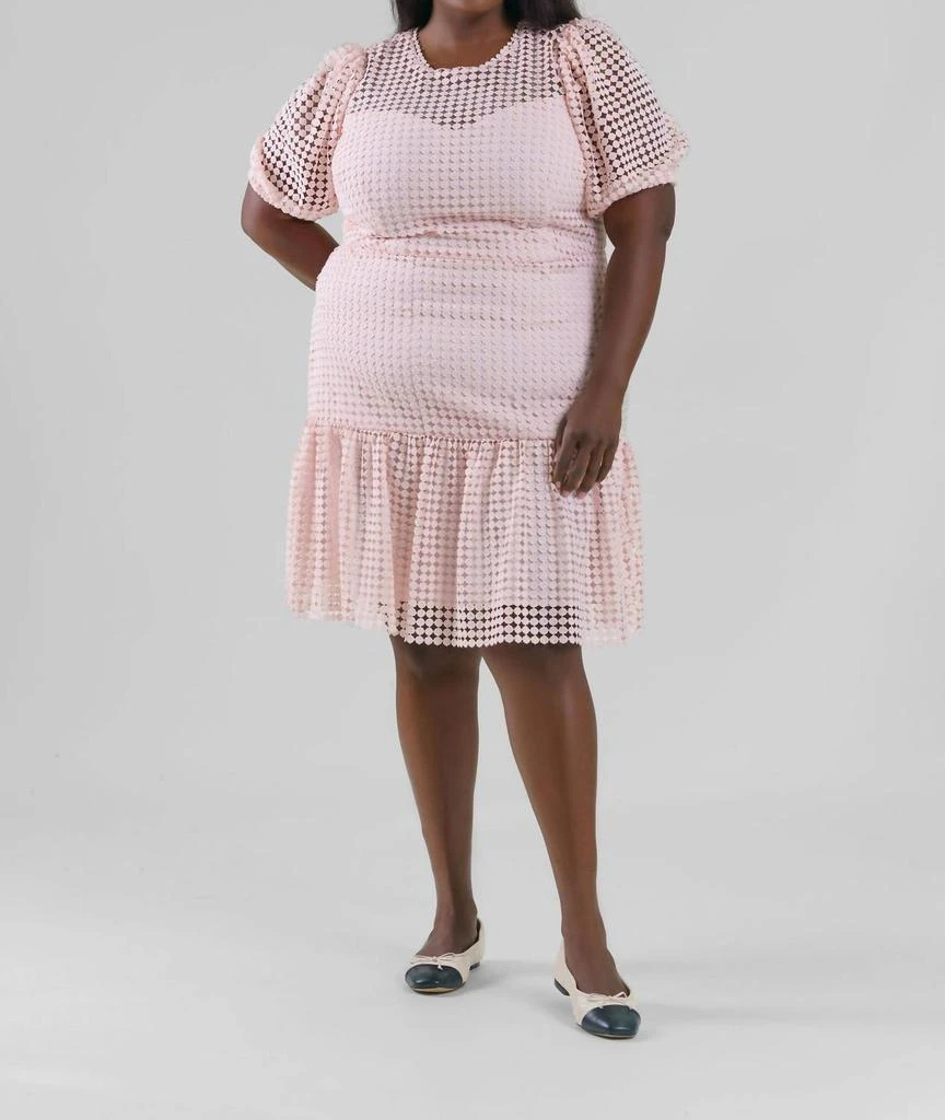 IMANI CROCHET LACE DRESS, 18 / Blush by Donna Morgan AMOUR781 IMANI CROCHET LACE DRESS, 18 / Blush by Donna Morgan AMOUR781