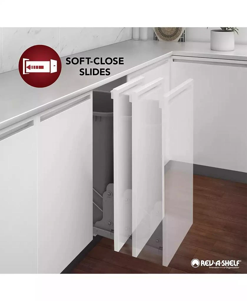 Rev-A-Shelf Double Pullout Trash Cans 35 qt. with Soft-close, 53WC-1835SCDM-217 5