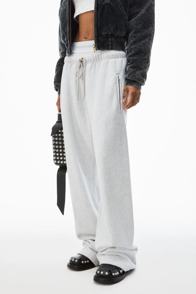 Alexander Wang wide leg sweatpants with pre-styled logo brief waistband 3