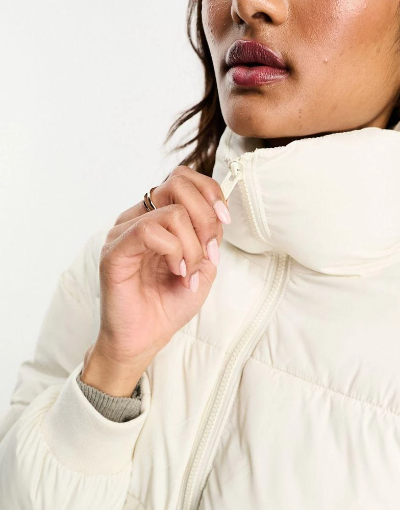Hollister Hollister cropped puffer jacket in cream 4