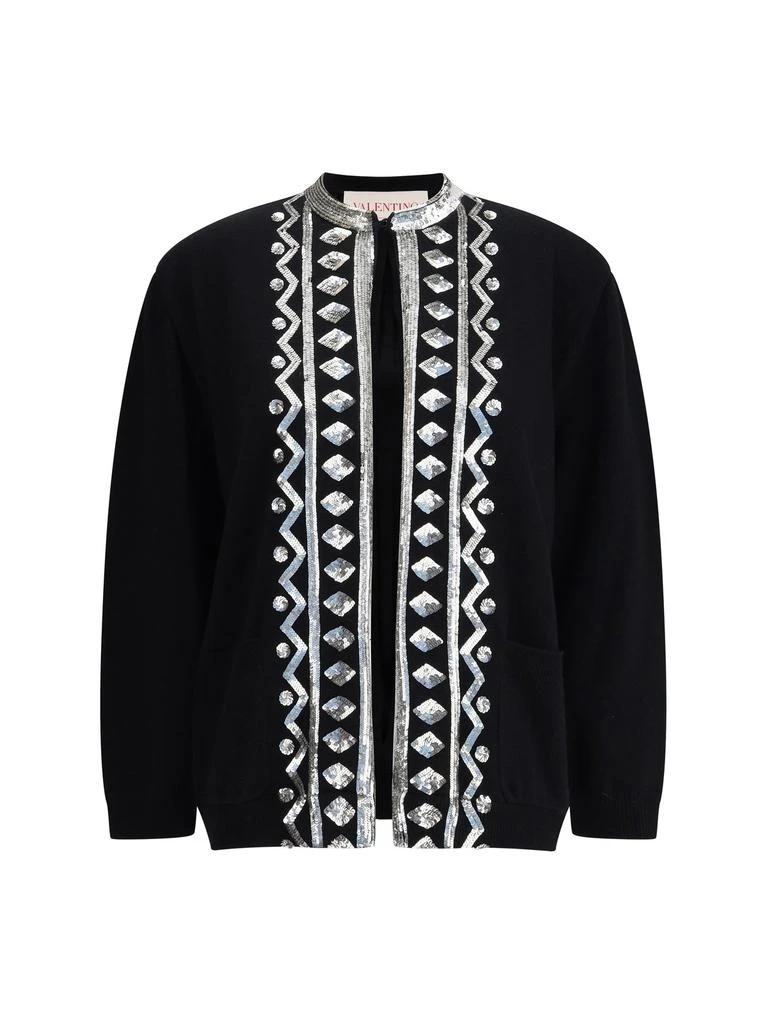 Valentino Valentino Sequin Embellished Crewneck Cardigan from Cettire
