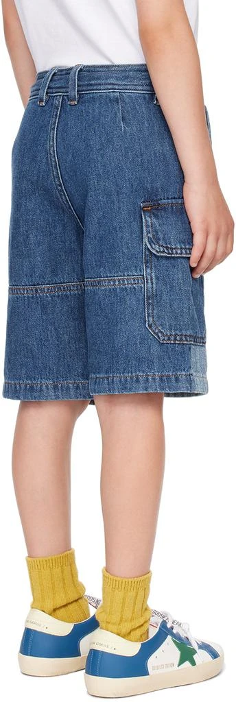 Marni Kids Blue Two-Tone Denim Shorts 3