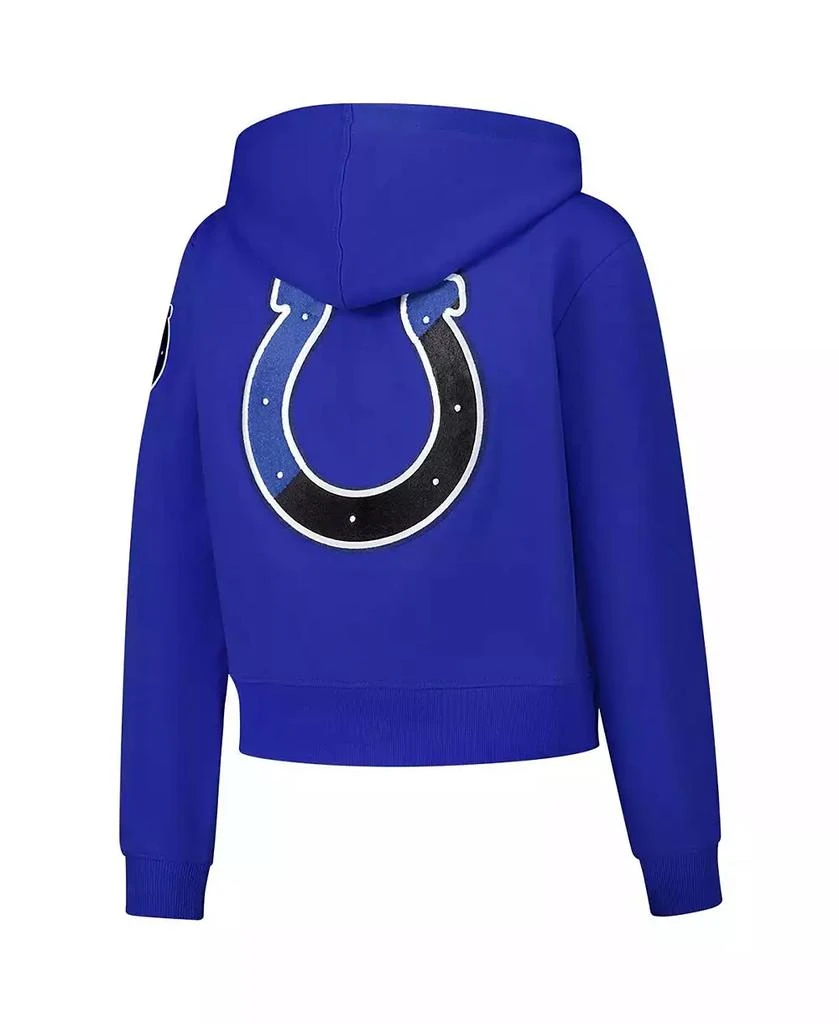 Pro Standard Women's Royal Indianapolis Colts Split Logo Full Zip Hoodie 2