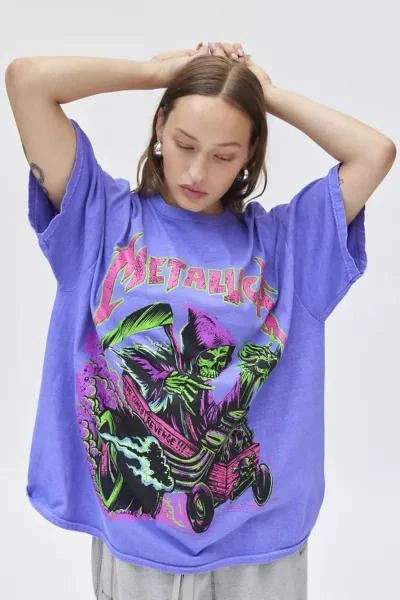 Urban Outfitters Metallica Glitter Graphic T-Shirt Dress 2