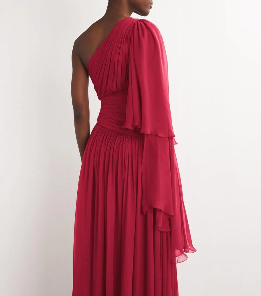 Zuhair Murad Silk Cape Maxi Dress 6