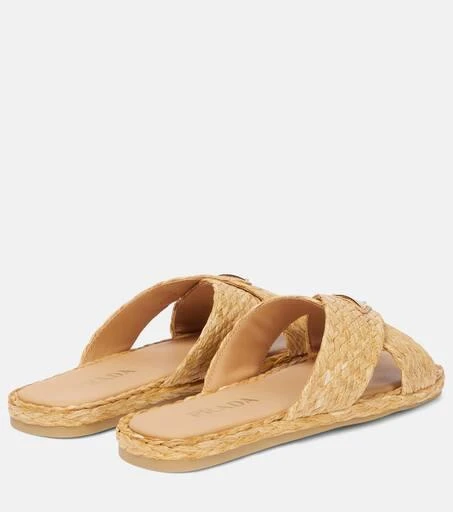 Prada Raffia slides 2