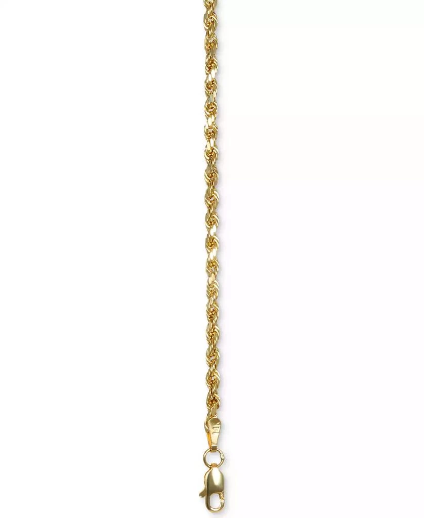 Italian Gold Forza Rope Chain 18" Necklace (2-1/2mm) in 14k Gold 4