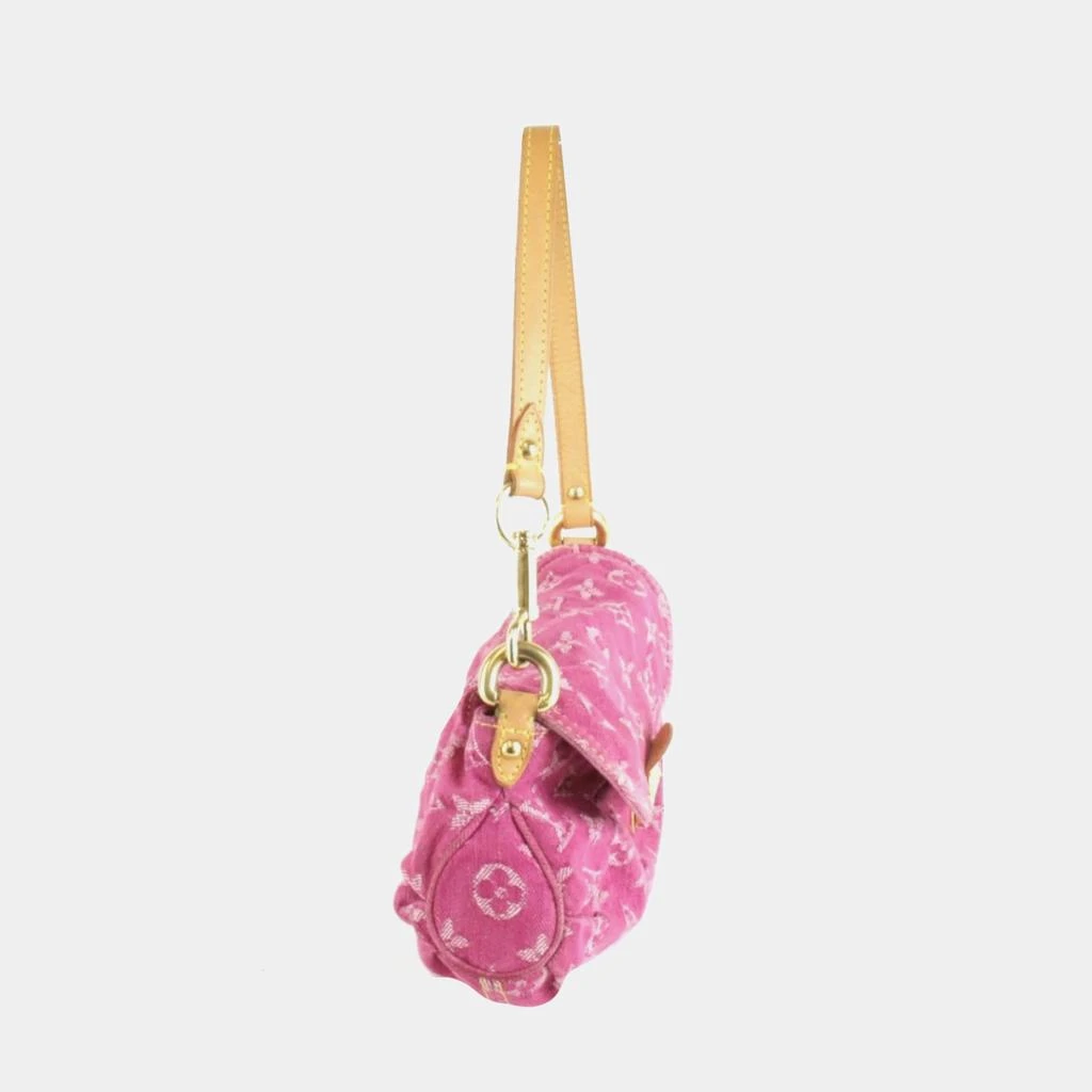 Louis Vuitton Louis Vuitton Pink Monogram Denim Pleaty Shoulder Bag 3