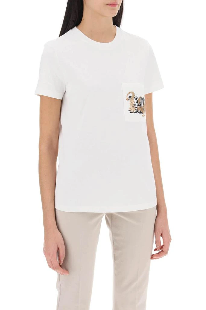 MAX MARA elmo t-shirt with embroidered pocket 2