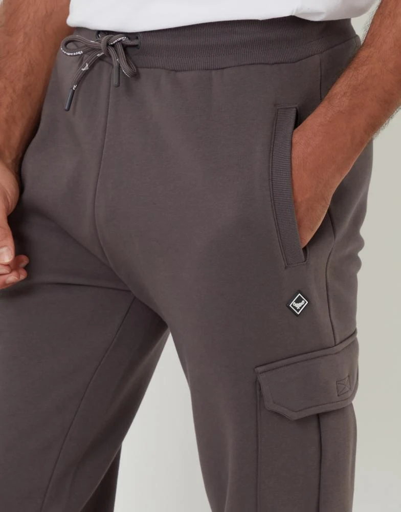 Threadbare Threadbare Cargo style joggers in dark grey 3