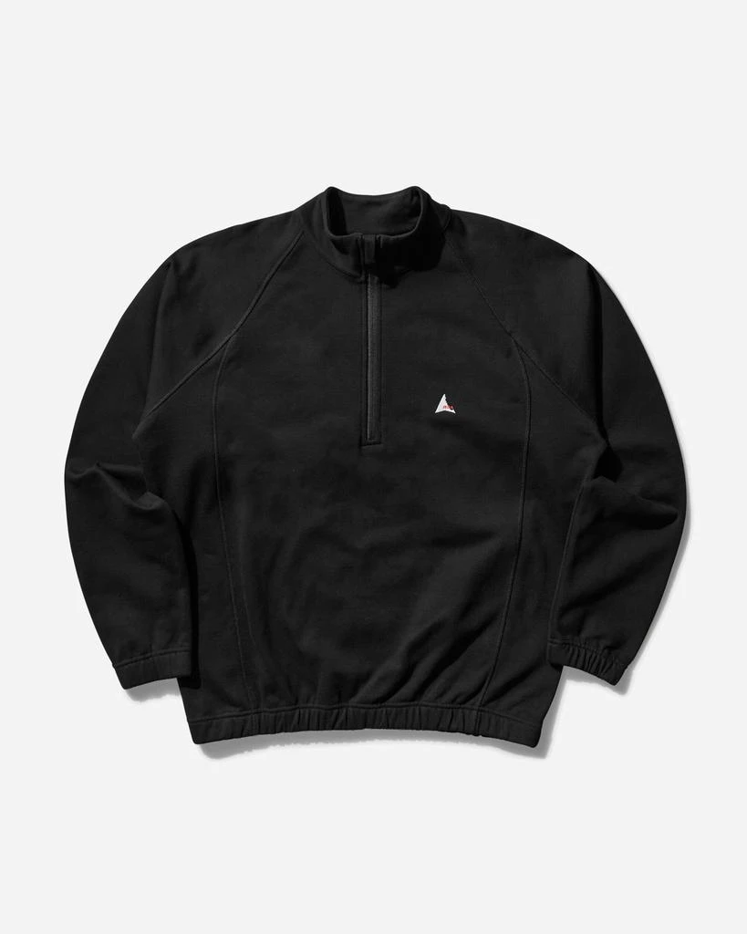 ROA Men's Heavy Half Zip Sweatshirt Black 1