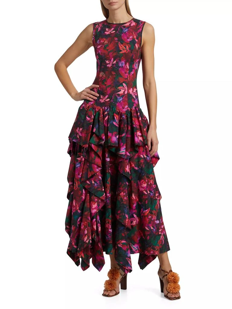 Ulla Johnson Mural Floral Cotton Poplin Midi-Dress 3