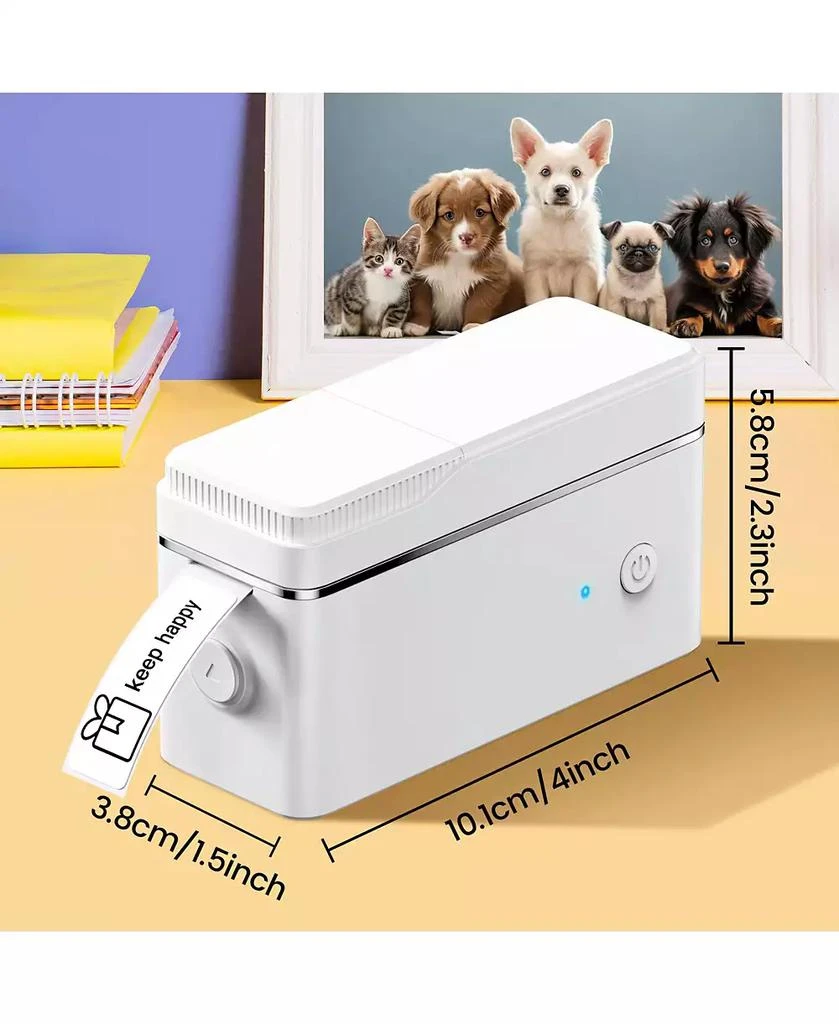 SWIFINT P31-S Portable Bluetooth Label Maker with tape. Features multiple templates for home, office
storage organization. White 2